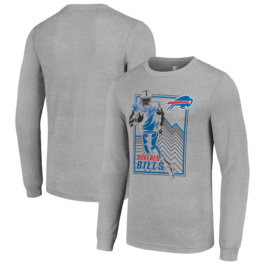 Men Buffalo Bills grey 2024 NFL Long sleeve T Shirts